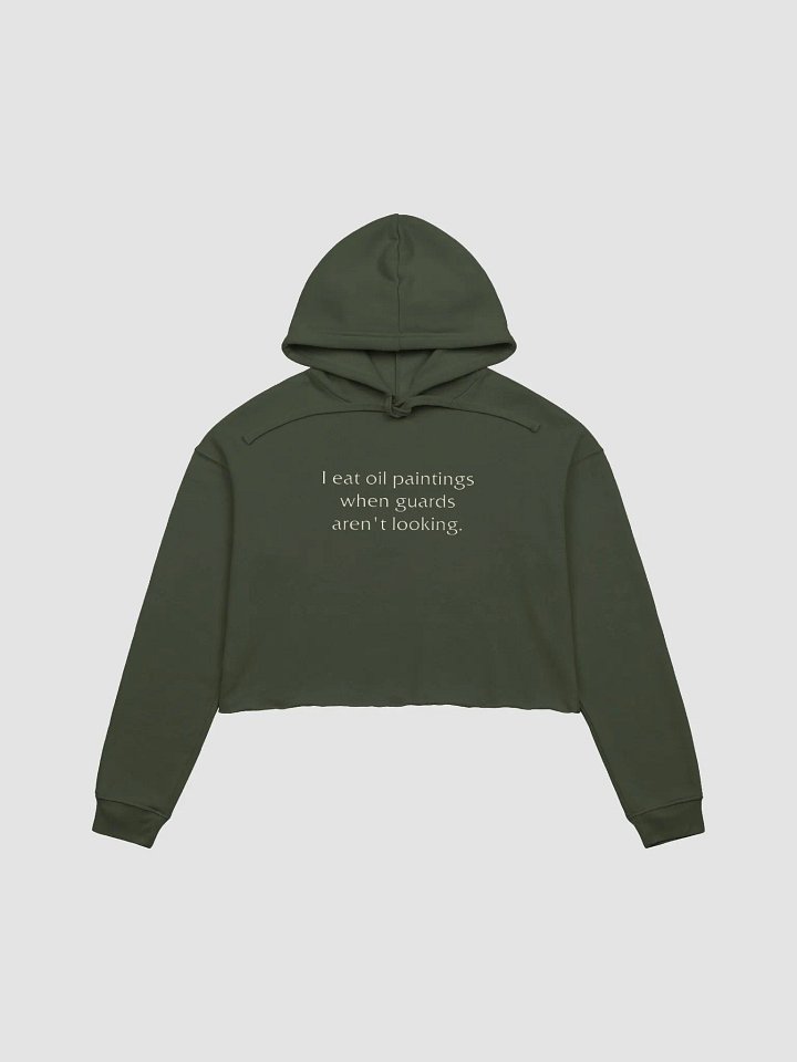 I eat oil paintings fleece crop hoodie product image (2)