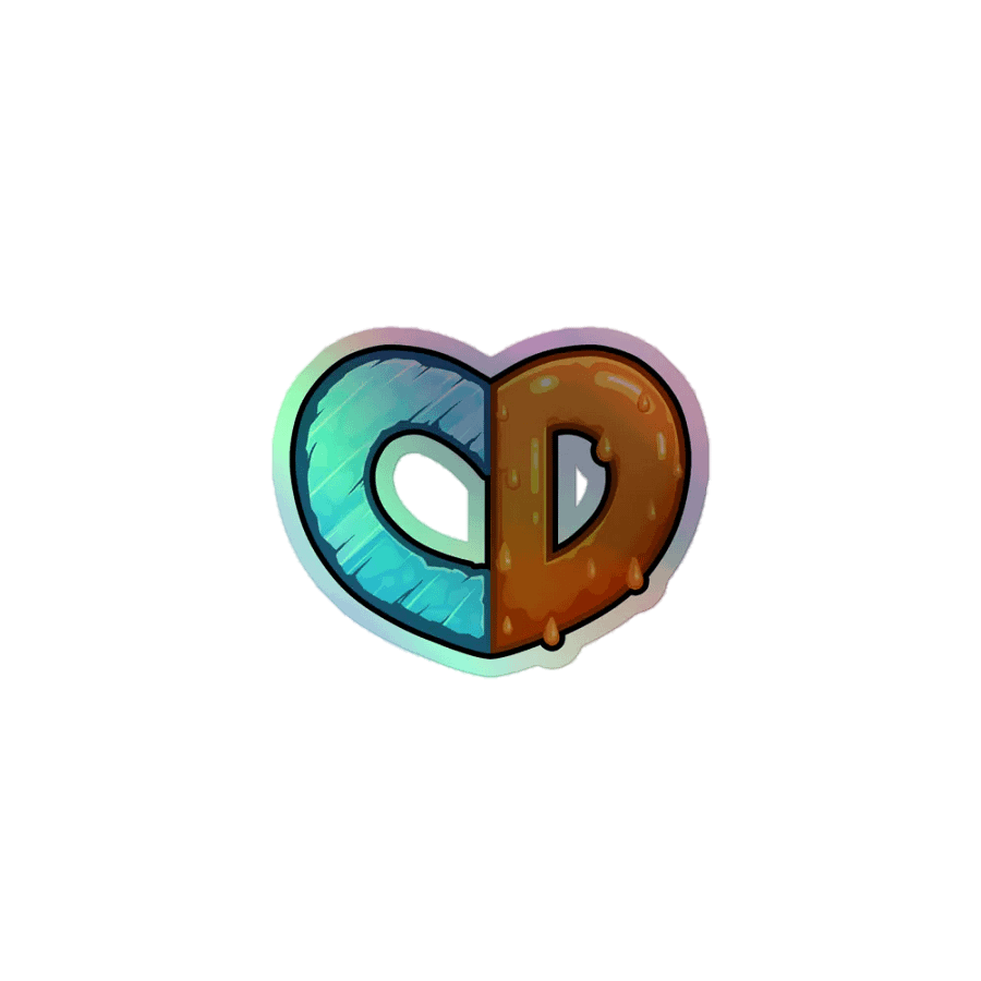 heart v2 holographic Sticker product image (1)