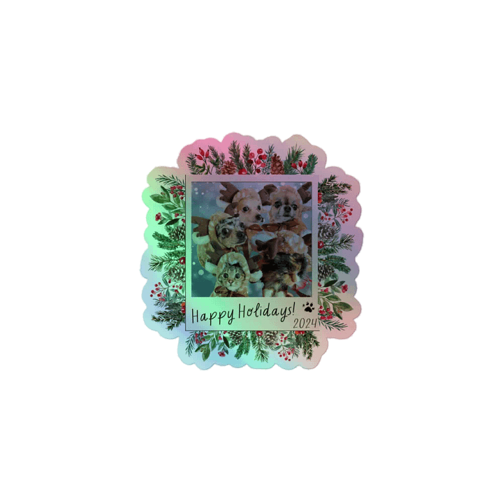 LIMITED EDITION Holographic Sticker - Paws [Holidays 2024] product image (1)
