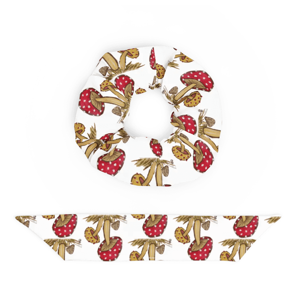 Mushroom All-Over Print Scrunchie with Bow product image (5)
