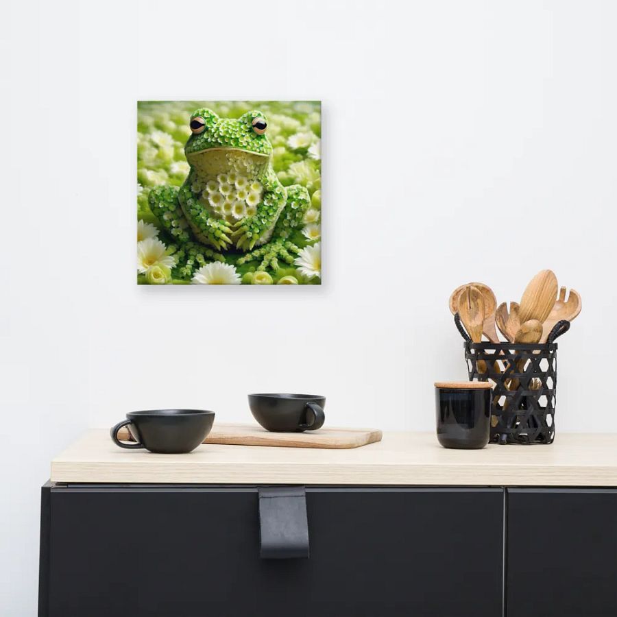 Green Flower Frog Wall Art product image (9)