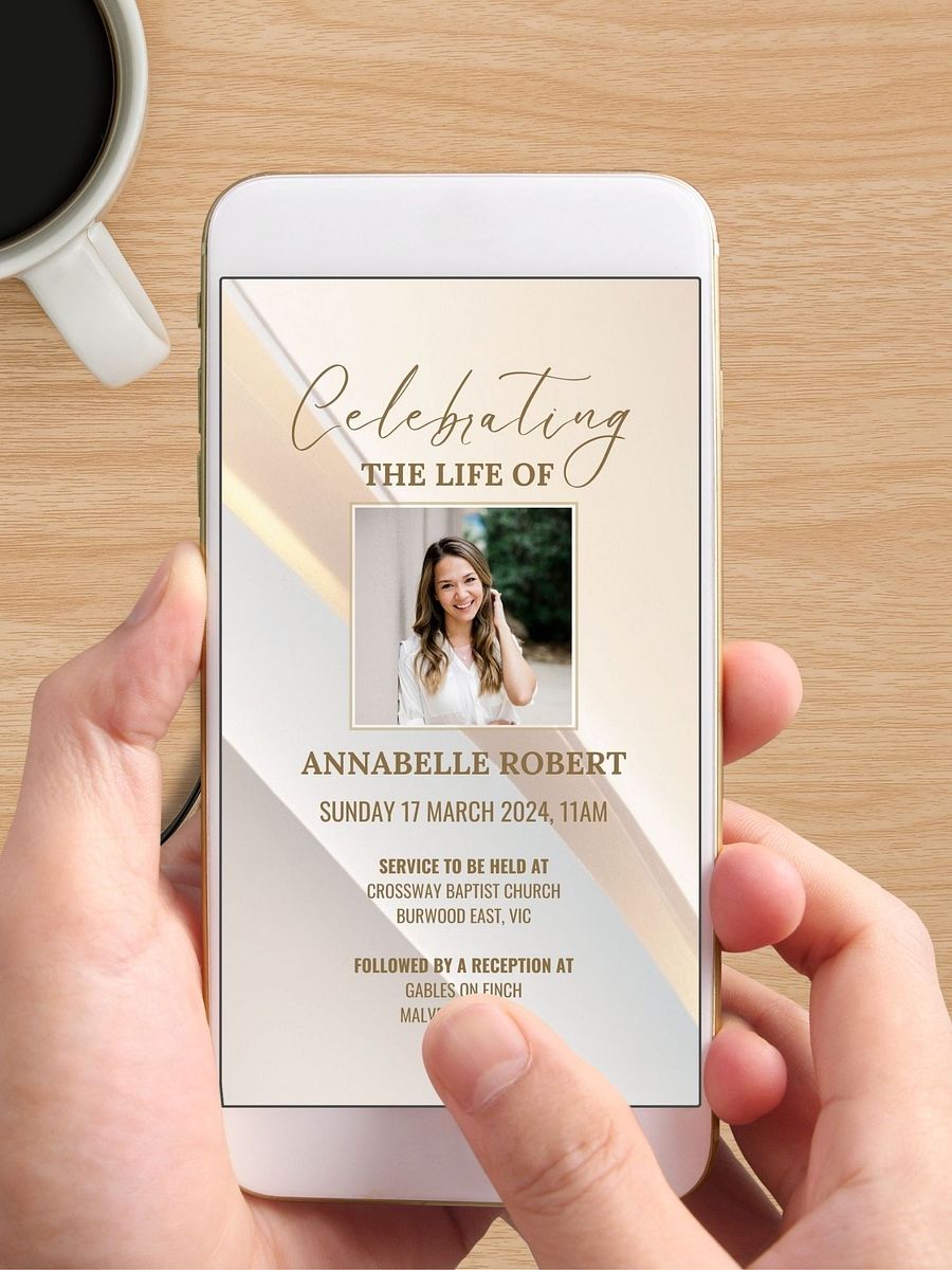 Light Golden Tones Evite Canva Template product image (5)