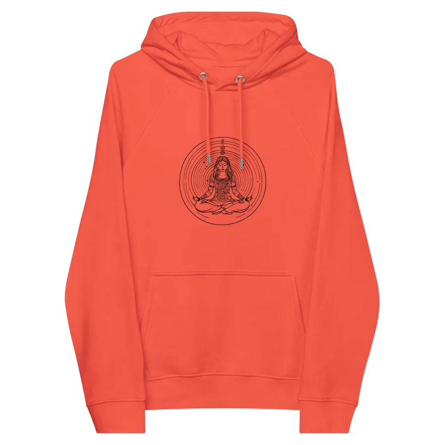 [Meditation 2 - Black] - Unisex Eco Raglan Hoodie product image (6)