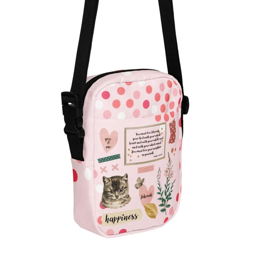 Matthew 22:37-39 | Chic Boho Collage Crossbody Bag product image (5)