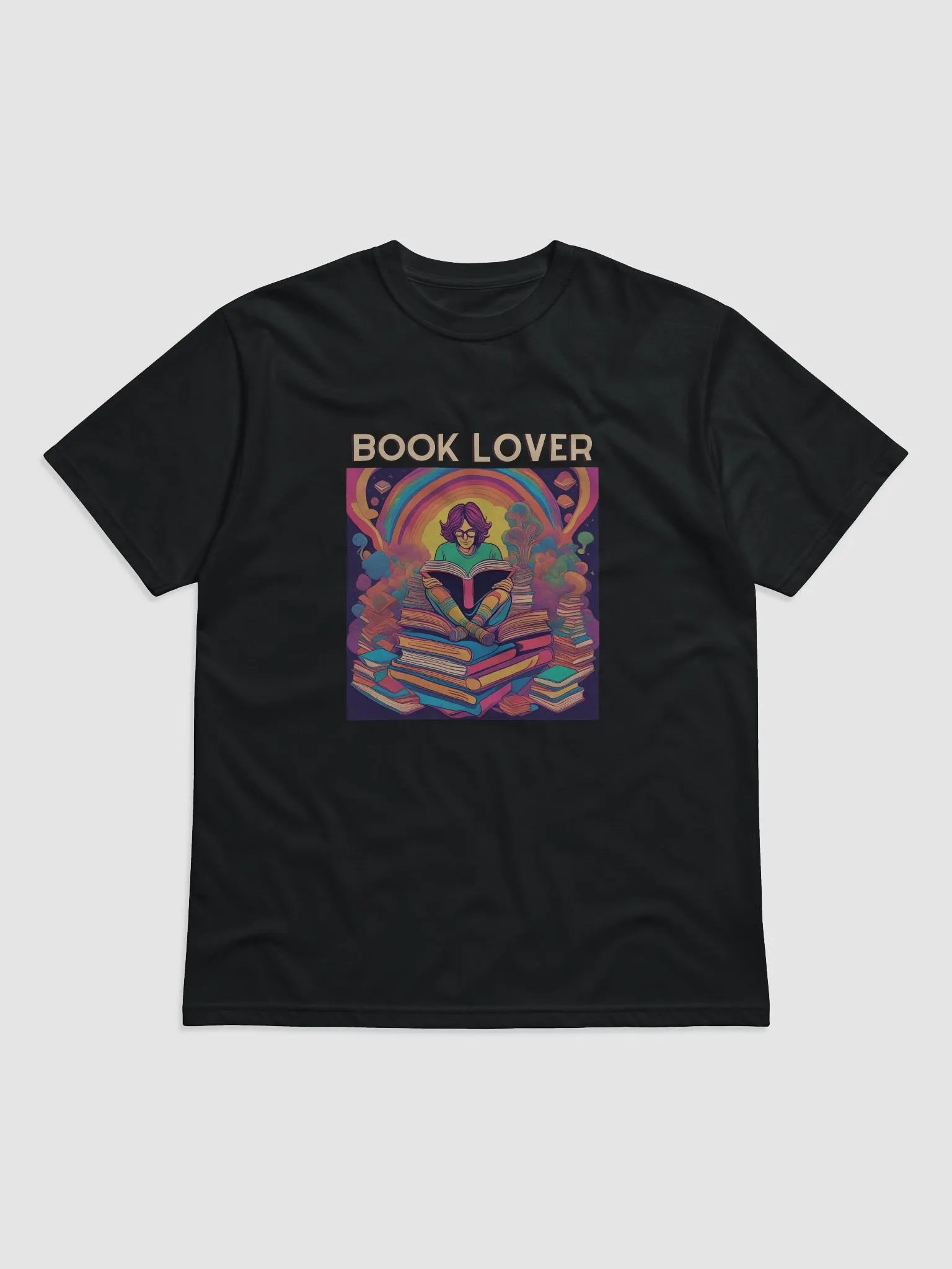 Book Lover Psychedelic Eco T-shirt product image (1)