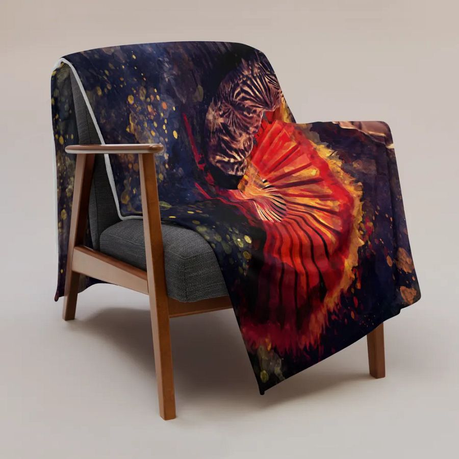 BTS - Jimin Iconic Fan Dance Throw Blanket - Designed by ChimberArt product image (3)