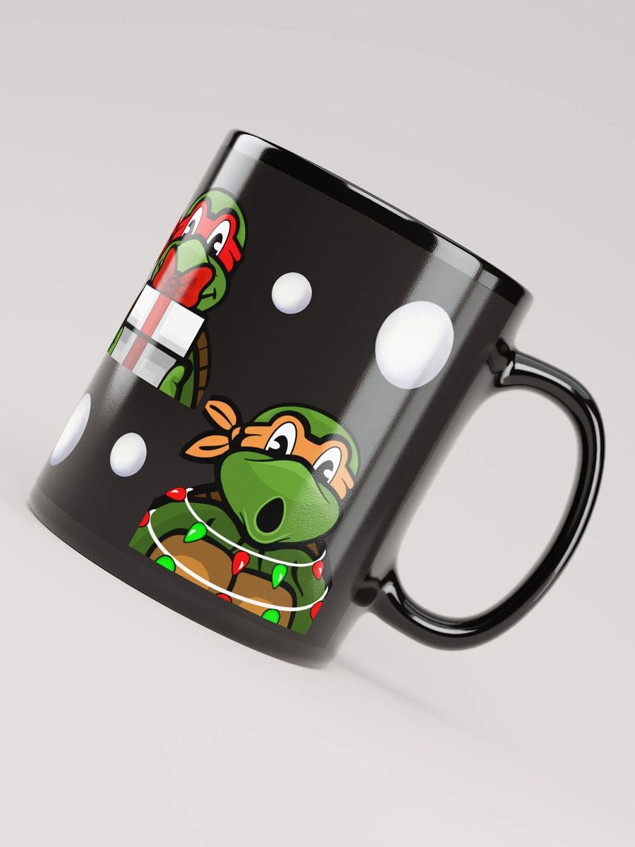 Turtles Christmas Black Glossy Mug product image (3)