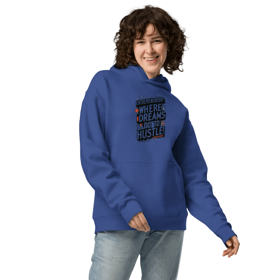 Dream Hustle Entrepreurship Typographic Hoodie product image (3)