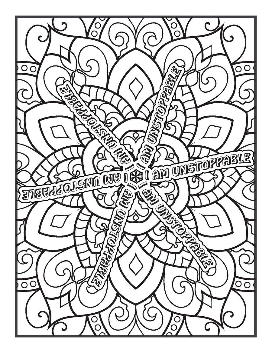 Art and Inspiration Positive Messages and Inspiration Coloring Book For Adults and Teens product image (3)