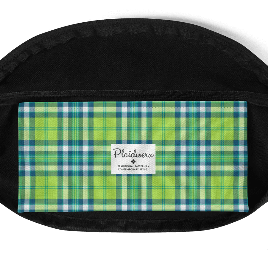 Lime Green and Turquoise Plaid Fanny Pack product image (6)