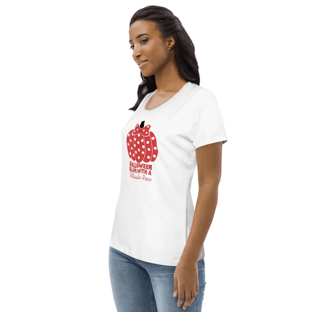 Disney Halloween Polka Pumpkin Women's Fitted Tee product image (3)