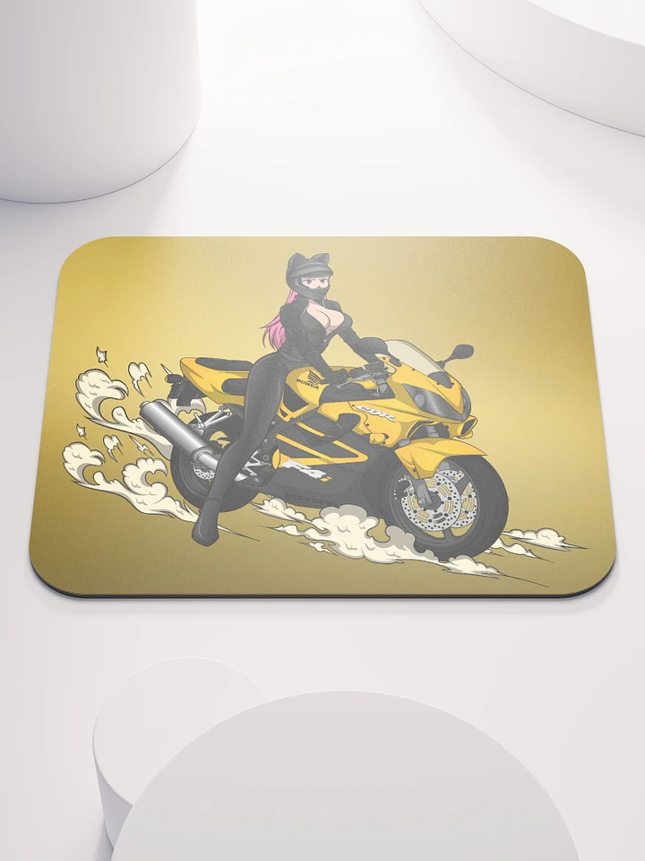 Biker Cat Girl Mousepad product image (1)