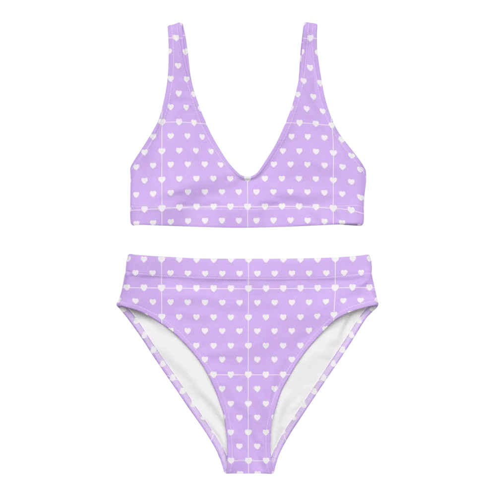 Pastel Heart Seamless Pattern High Waisted Bikini - V3 product image (9)