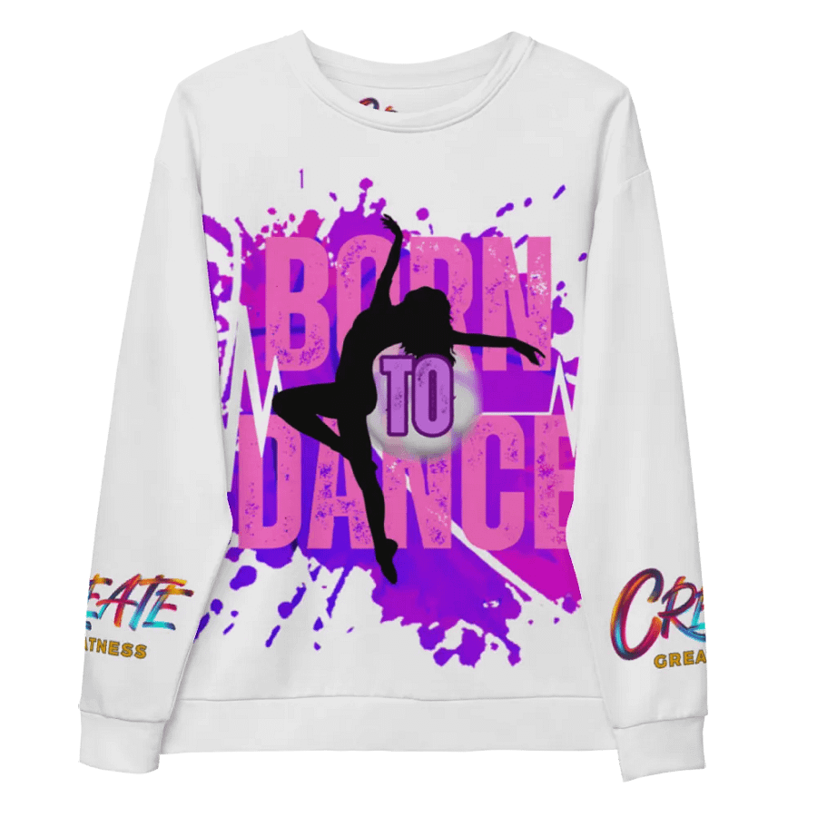 Born to Dance Her Silhouette Vibrant Visionary All-Over Print Sweatshirt product image (10)