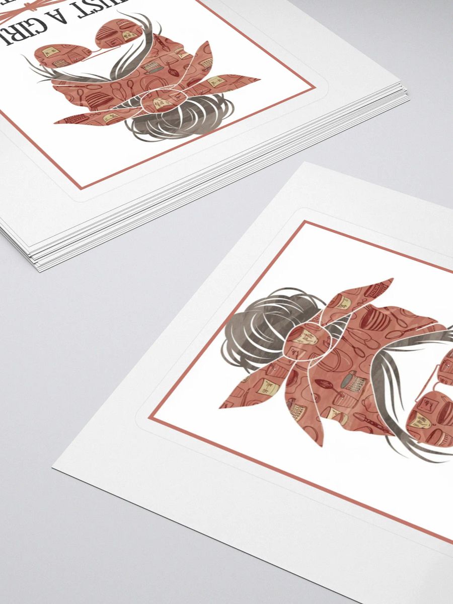 "JUST A GIRL WHO LOVES TO COOK" vinyl sticker product image (4)