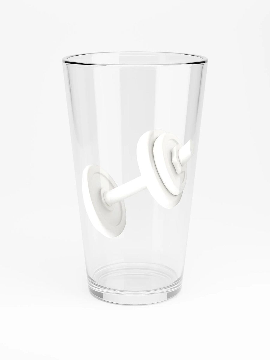 White Dumbbell Pint Glass product image (3)