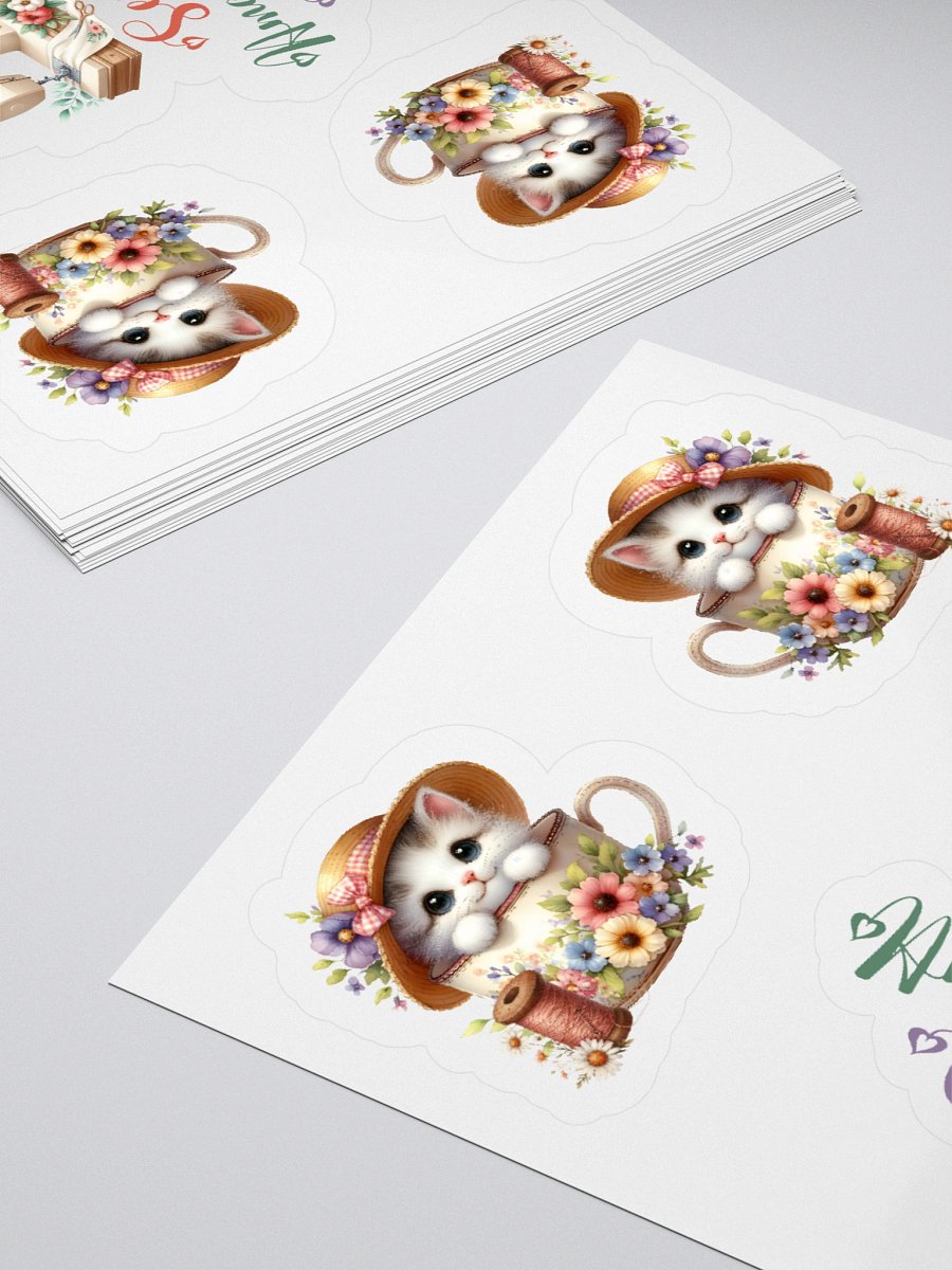 Sew Amazingly Cute Meow-tiful Kittens Stickers product image (4)