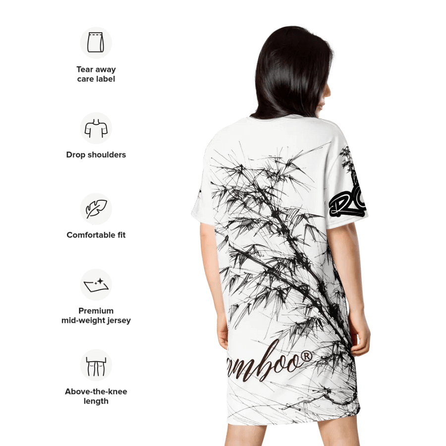 Bamboo Print T-Shirt Dress product image (2)