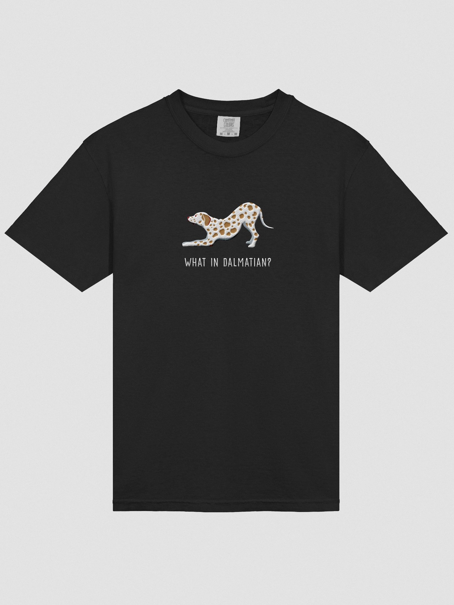What in Dalmatian? T-Shirt(Embroidered) of a Dalmatian(Lemon) product image (6)