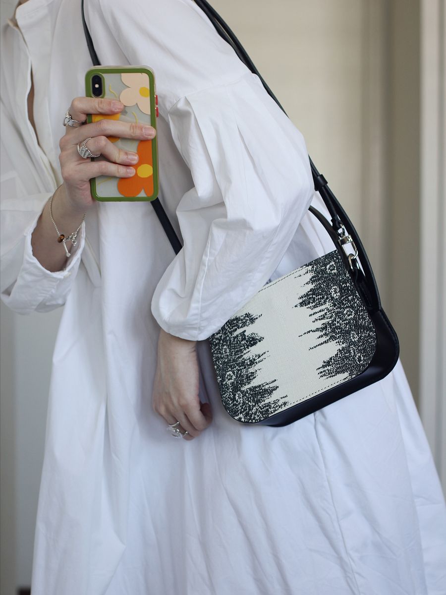 Lizard-embossed Leather two-way Bag with hand-carried strap product image (2)