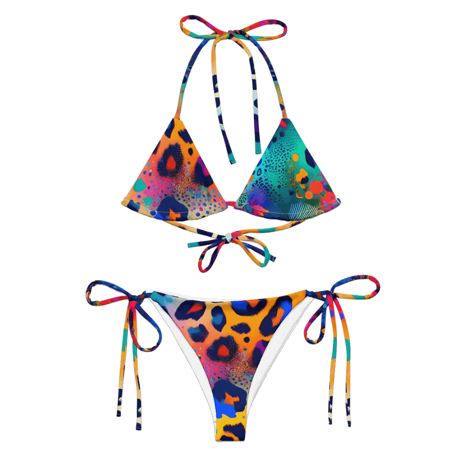 Electric Jungle Leopard String Bikini product image (6)