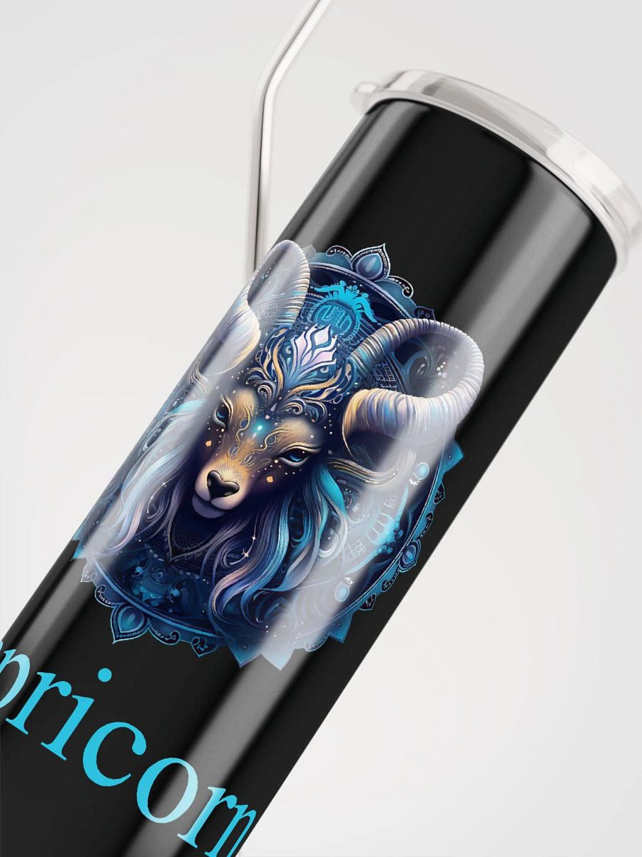 Blue Capricorn Zodiac Stainless Steel Tumbler: Embrace Celestial Hydration product image (5)