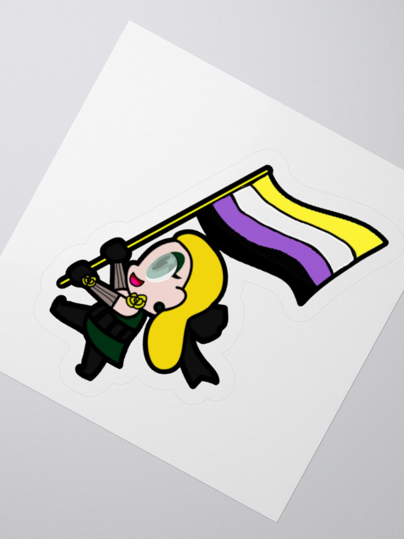 Miss Will-o-Witch Non-Binary Pride 25 sticker product image (3)