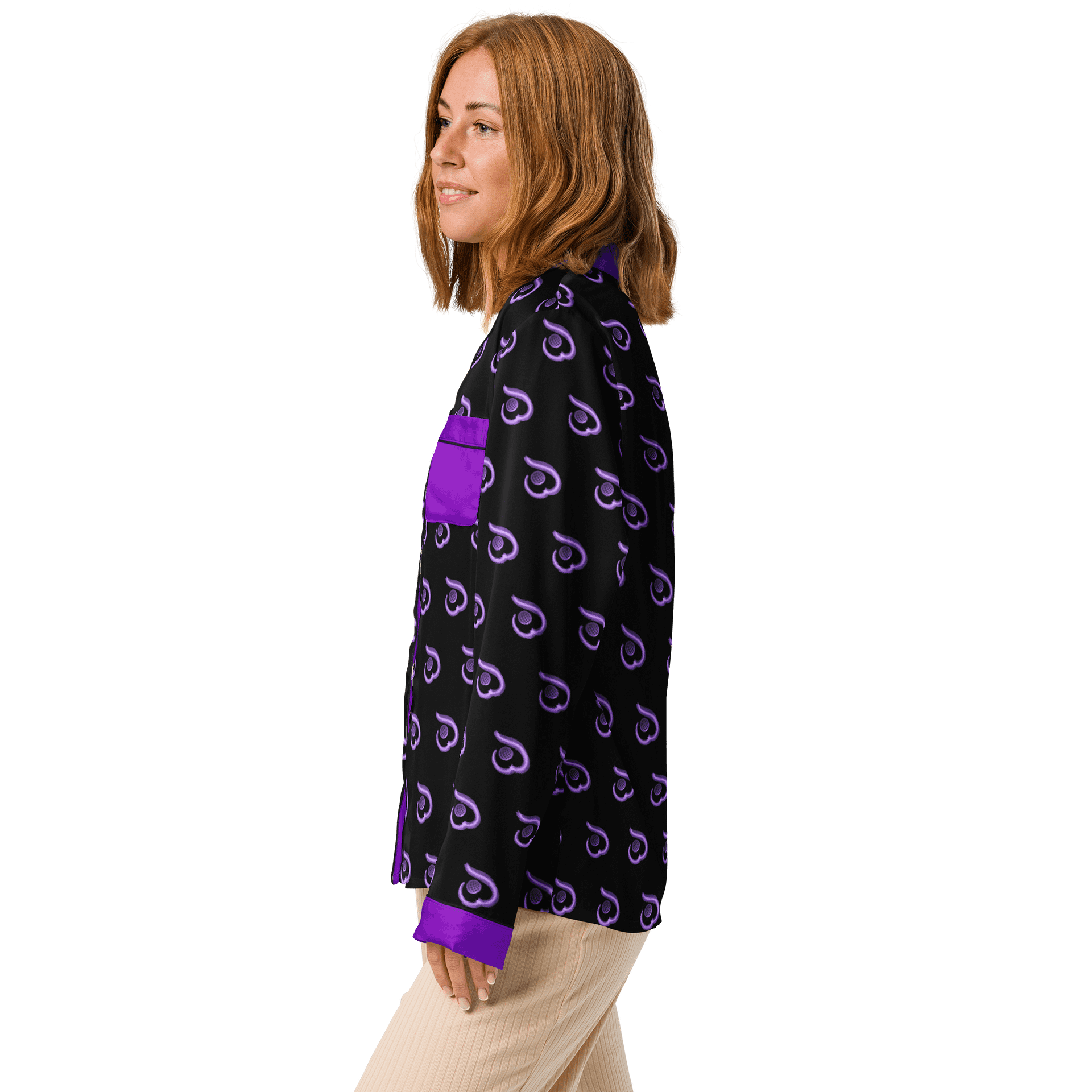 WILLOWISP Super Spy Patterned Long Sleeve Pajama Top product image (4)