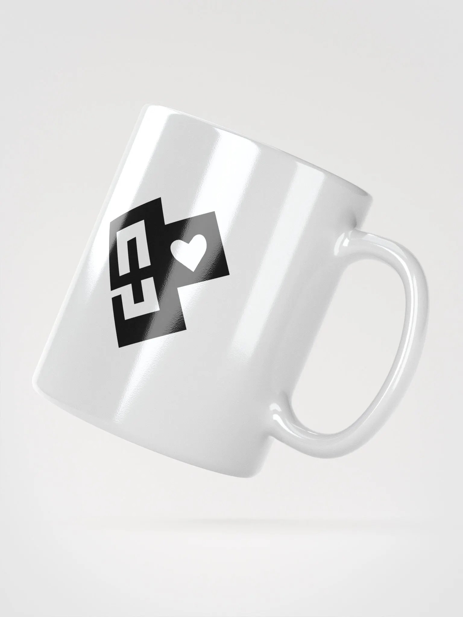 OptimusProcrastinus HeartChip Mug (Black on White) product image (4)