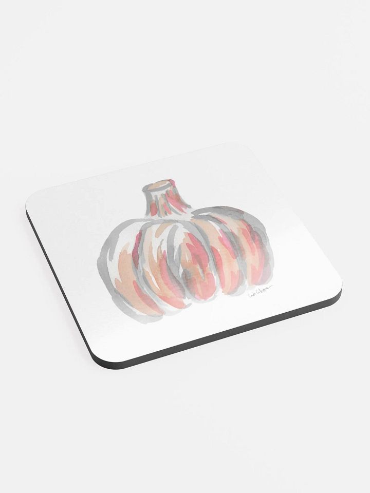 Watercolor Pumpkin Glossed Cork Coaster 2 product image (2)