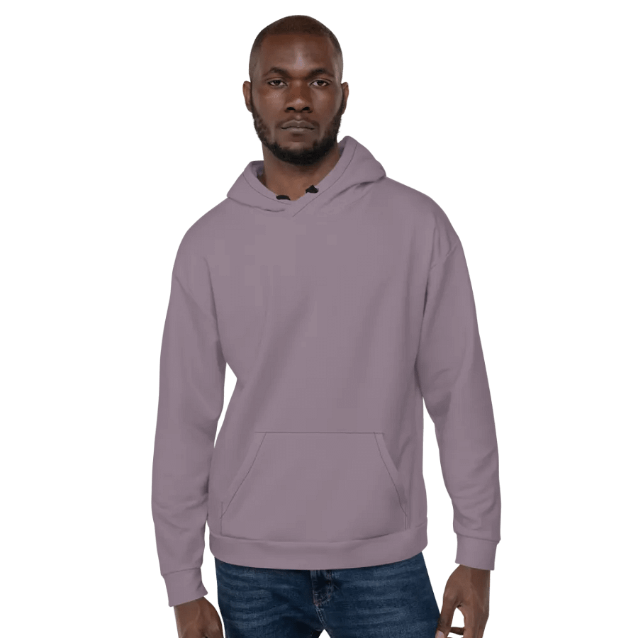 Plain Faded Orchid Grey Soft Summer Unisex Recycled Polyester Heavyweight Premium Hoodie by Treasure Pie product image (7)