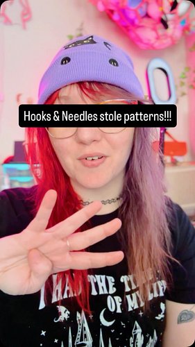 Watch the video regarding hooks and needles and Briana K’s designs. 🤷