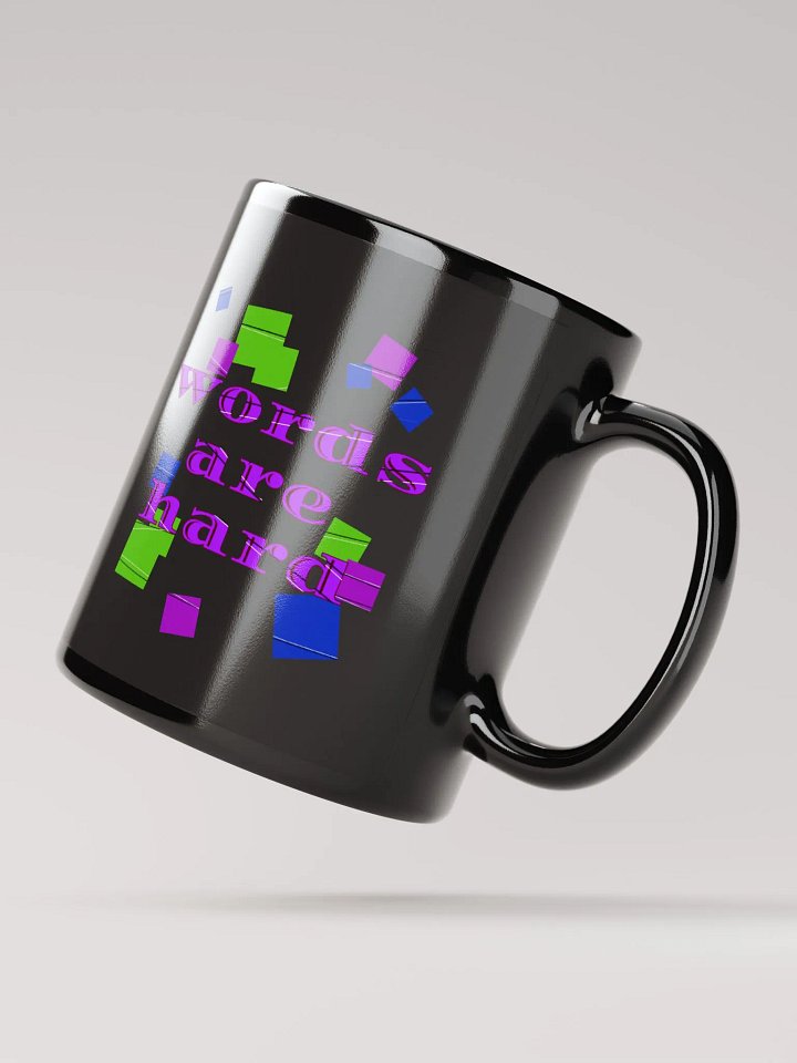 words are hard mug solid color product image (4)