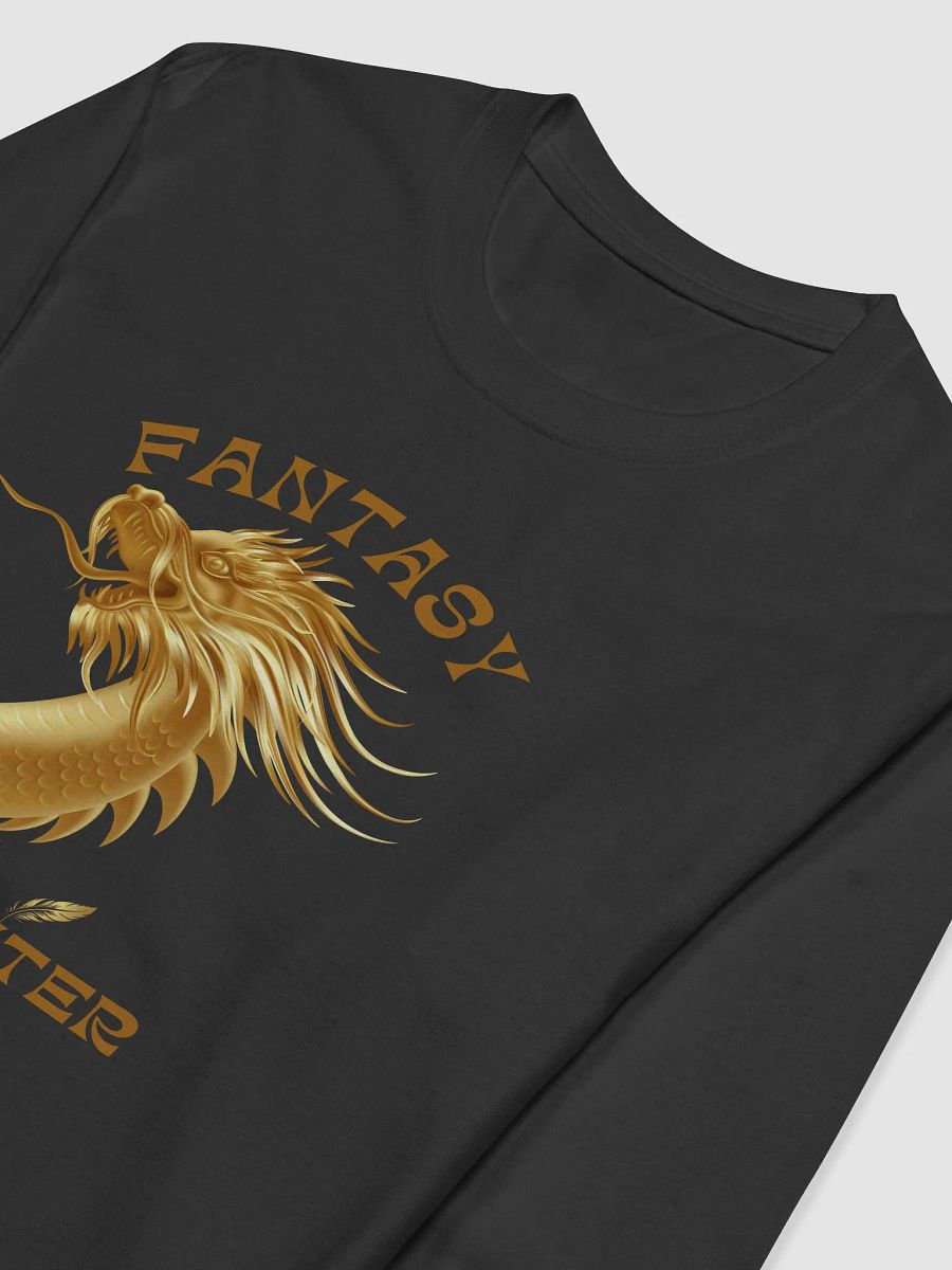 Fantasy Writer Dragon long sleeve shirt - Black/Gold product image (3)