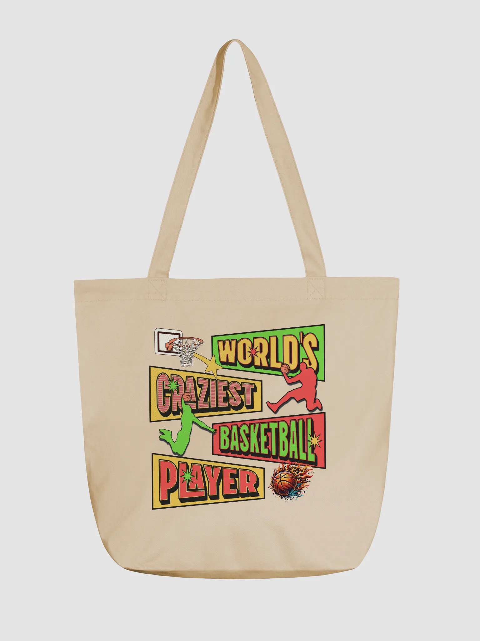 Worlds Craziest Basketball Player Flaming Hoops Tote Bag product image (5)