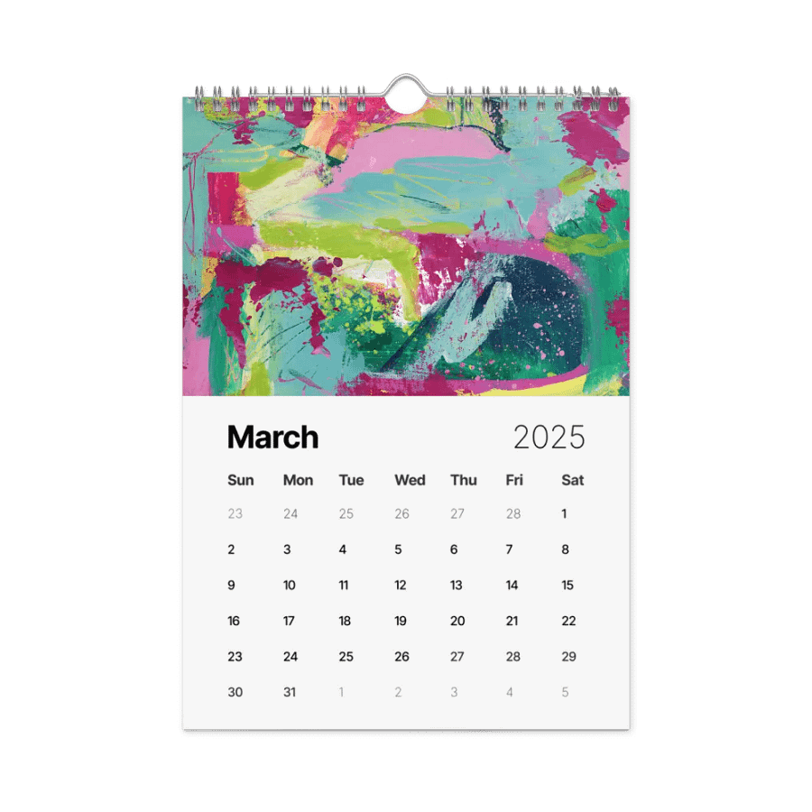 Expressive Abstracts - Traditional Art by Ruble | 2025 Calendar product image (8)