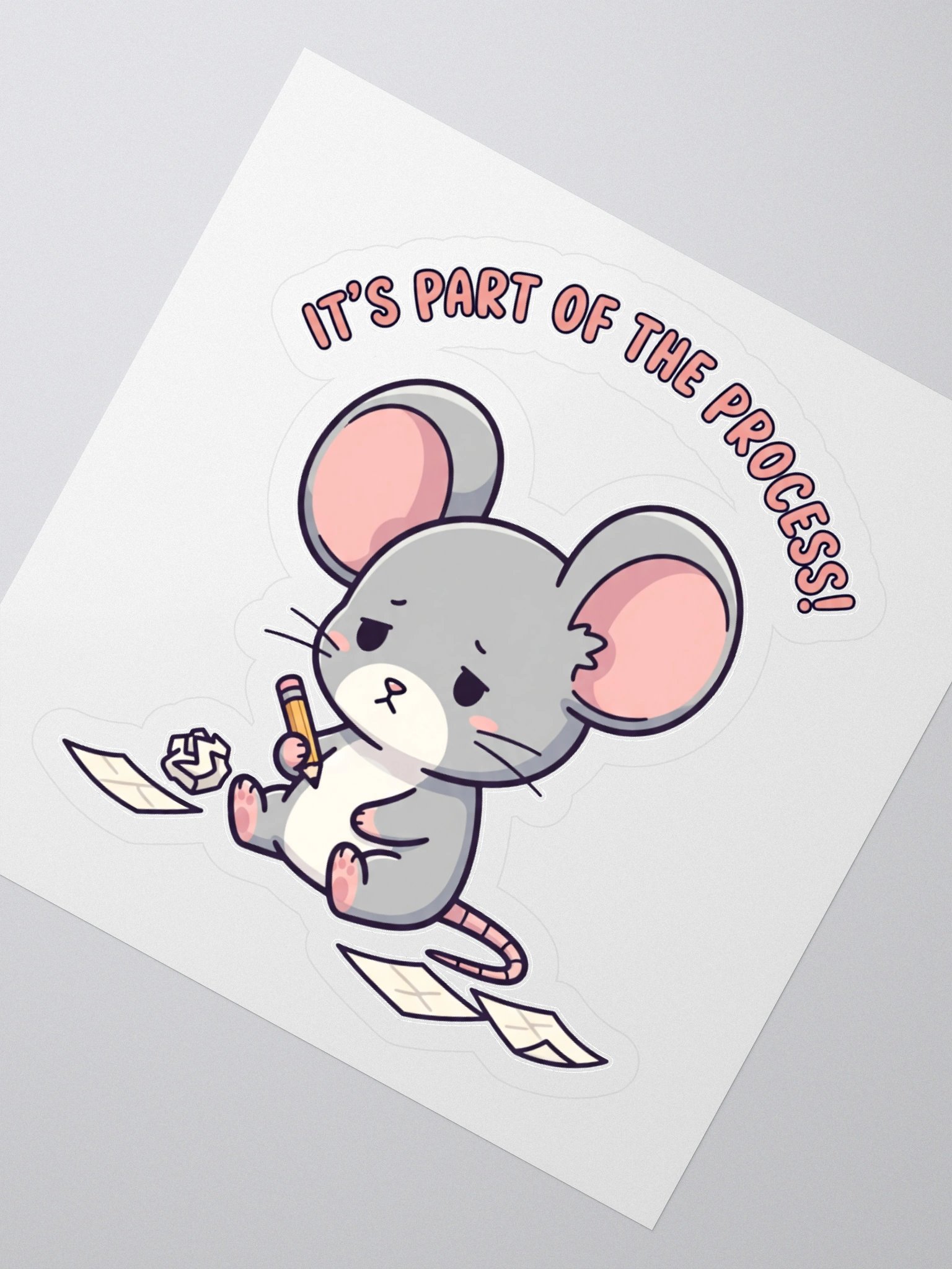Messy Mouse Doodler Kiss Cut Sticker product image (2)