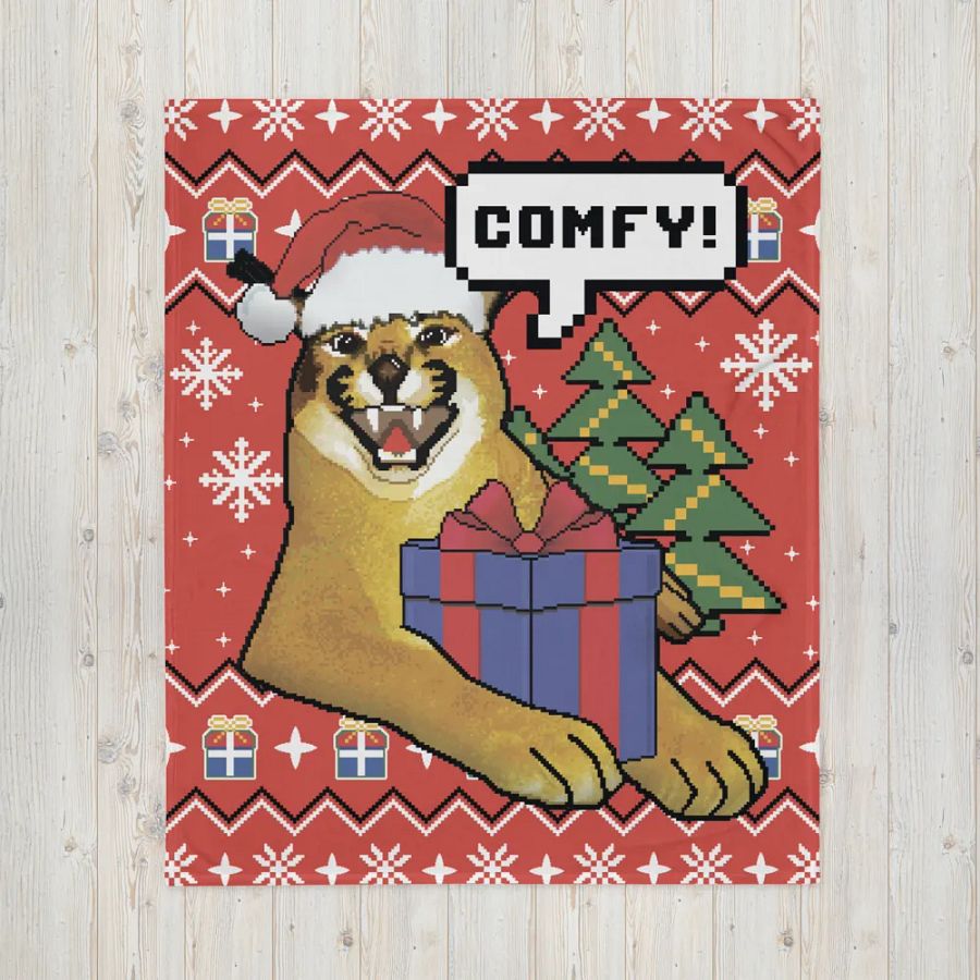 Floppa Pixel "COMFY" Blankie product image (4)