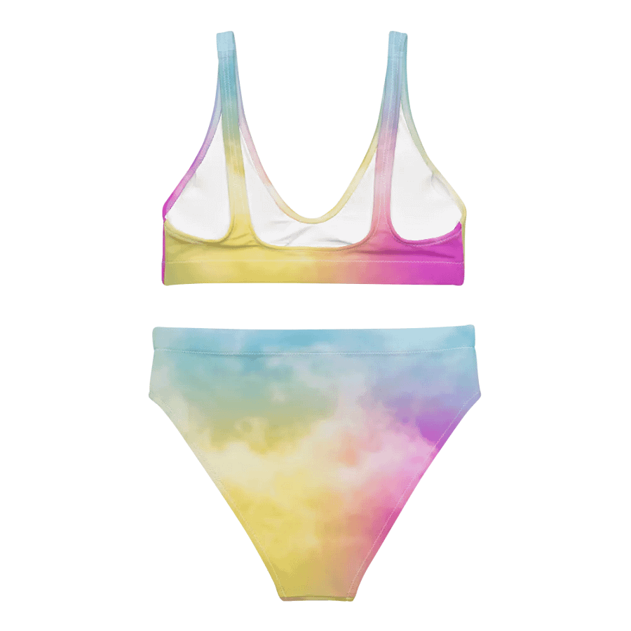 Blur cloud rainbow Design High Waisted Bikini - V3 product image (4)