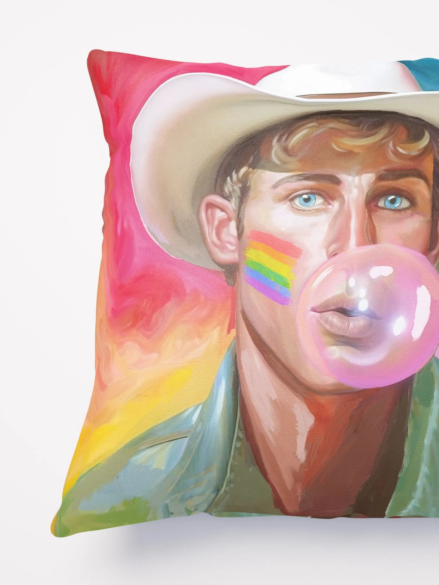 Blond Cowboy – Fun Gay Throw Pillow product image (4)