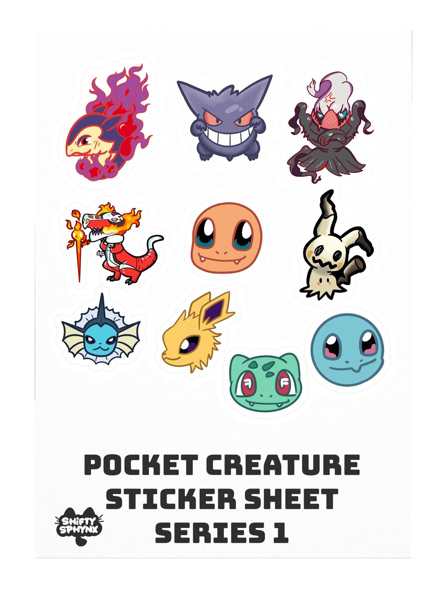 Pocket Creature Sticker Collection Series 1 product image (3)