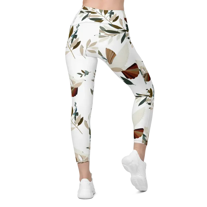 Harmony Birds Crossover Leggings with Pockets product image (2)