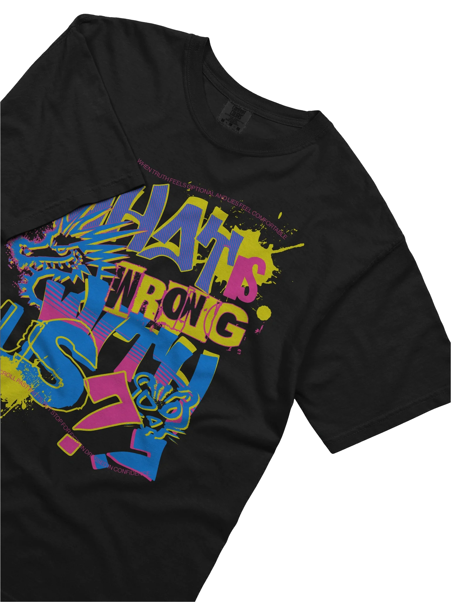 What is Wrong With Us T-Shirt Experimental Typographic Tee product image (21)