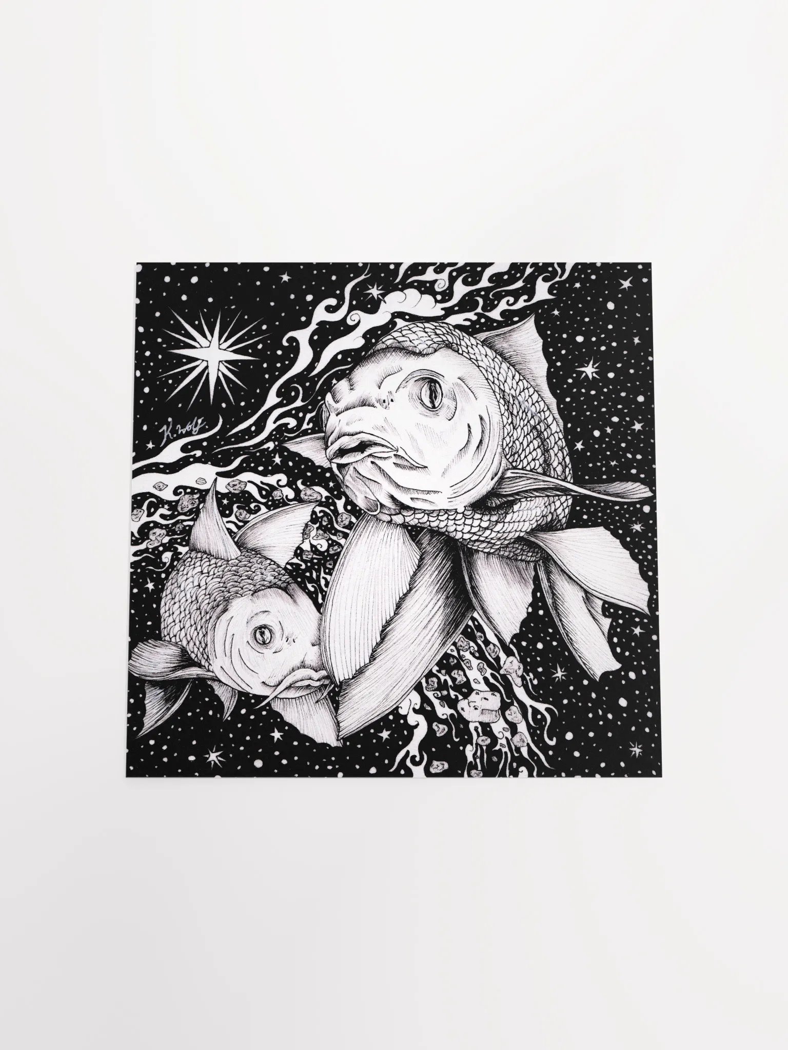 Pisces Zodiac the Cosmic Fish Poster product image (16)