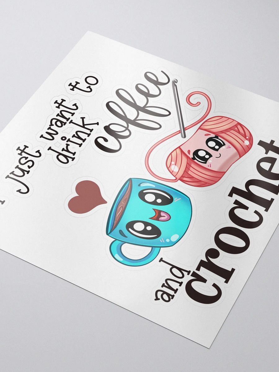 Coffee and Crochet Sticker product image (3)