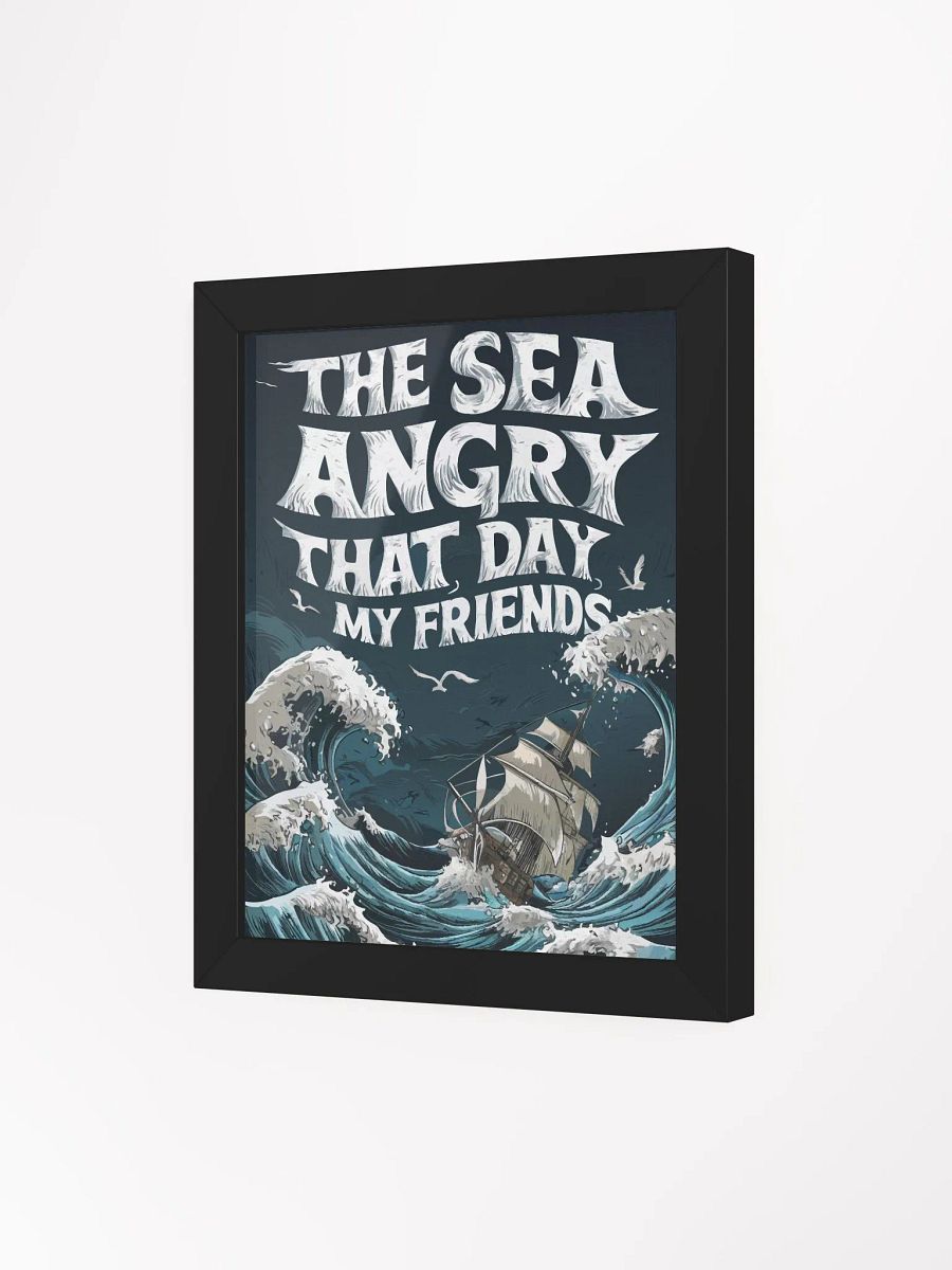 Dramatic Ocean Storm Matte Poster: A Ship’s Battle Against Angry Waves product image (38)