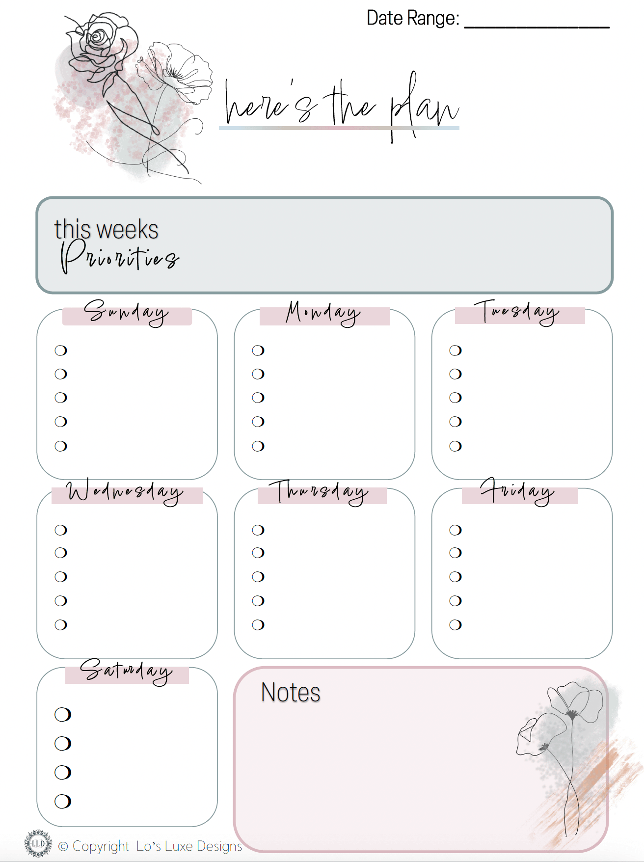 This Years Master Plan - Undated Yearly Planner - 8.5x11 Printable product image (3)