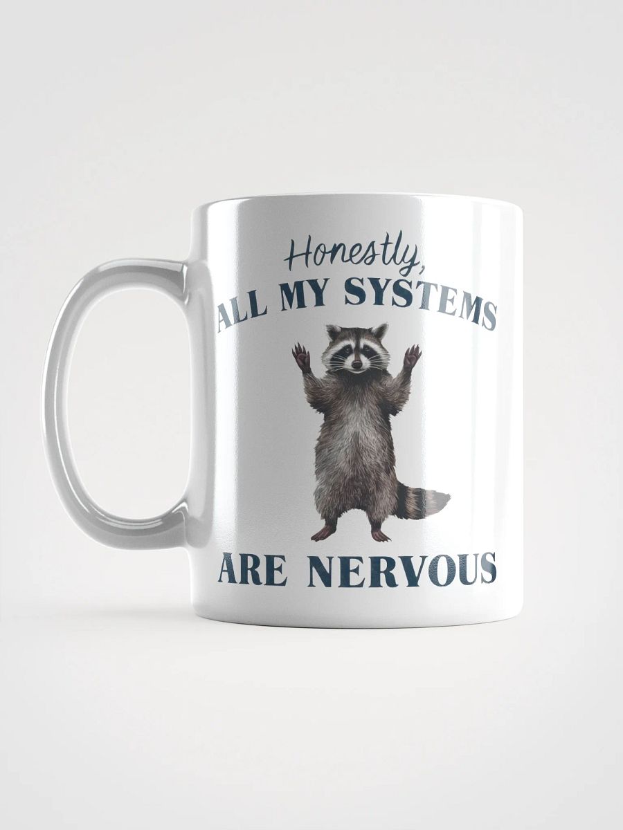 Nervous Raccoon White Mug product image (17)