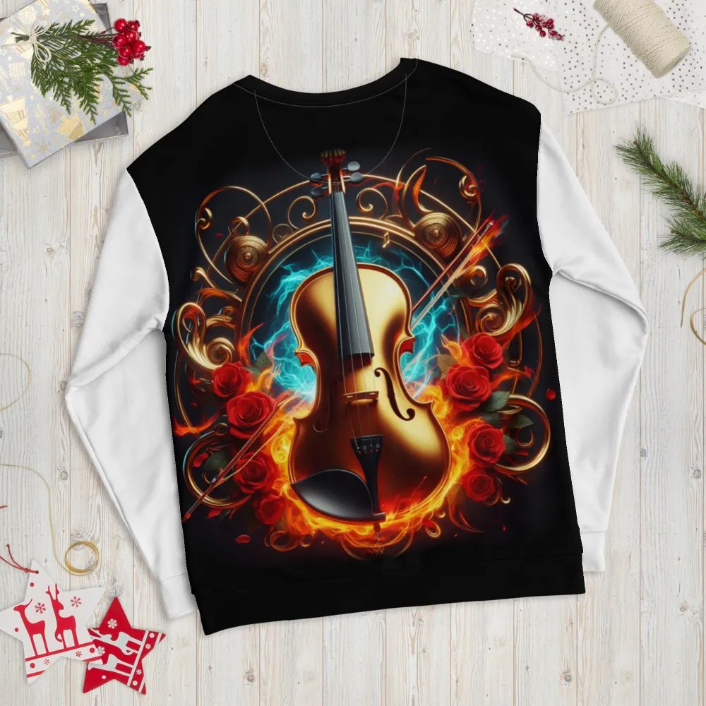 Flame Melody Violin - Unisex Sweatshirt #30 product image (9)