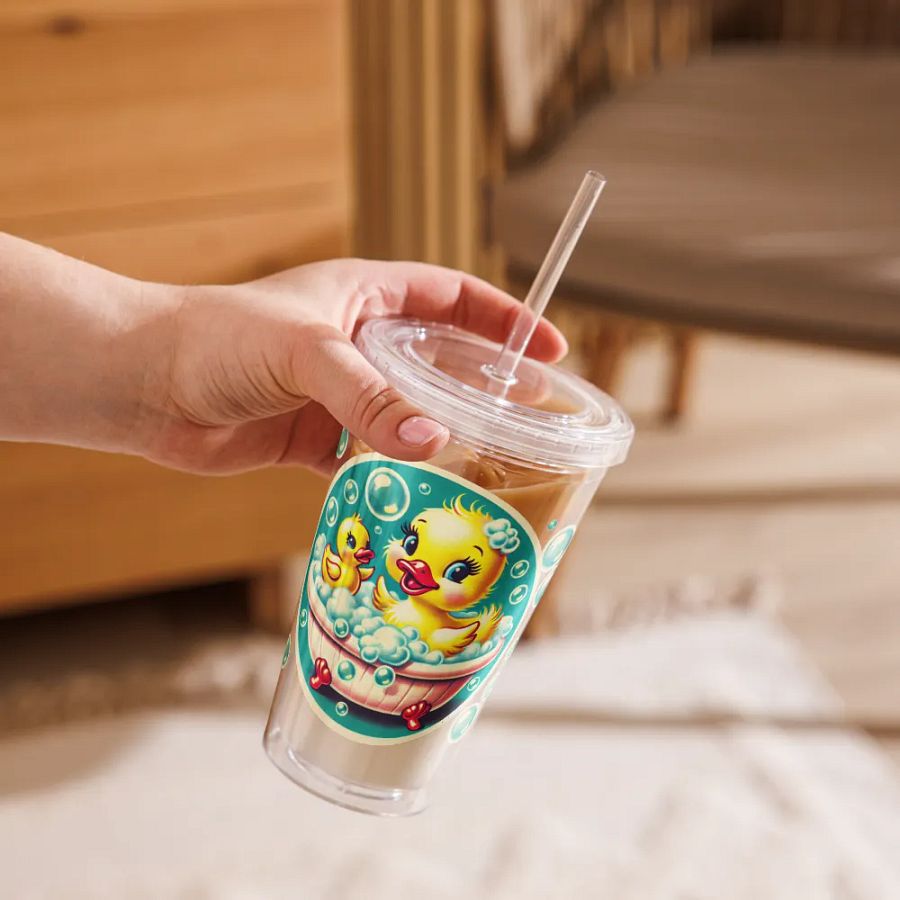 Ducky in a Bubble Bath Double Wall Tumbler product image (9)